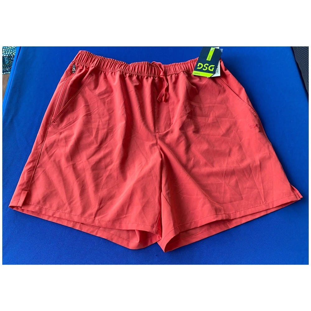 DSG Men's Training Shorts Coral Red Size Medium 6" Athletic Gym Running Workout